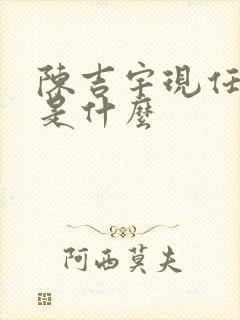 陈吉宇现任职务是什么