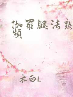 伽罗腿法熟练视频