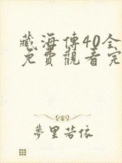 藏海传40全集免费观看完整版