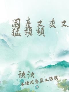 国产又爽又粗又猛视频