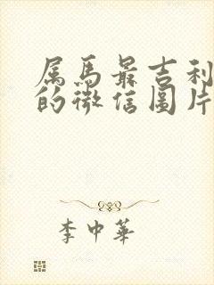 属马最吉利旺财的微信图片