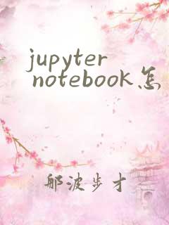 jupyter notebook怎么运行