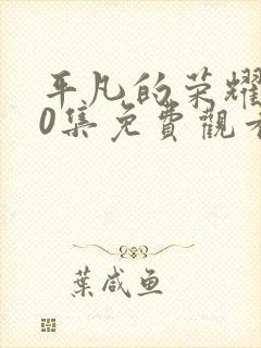 平凡的荣耀第40集免费观看全集