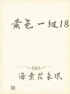 黄色一级18岁