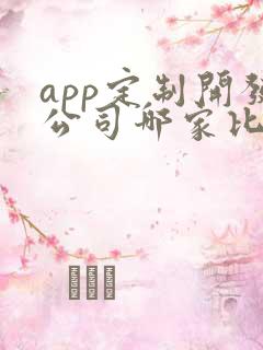 app定制开发公司哪家比较好