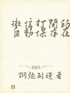 微信打开的文件自动保存在哪里