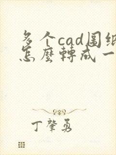 多个cad图纸怎么转成一个pdf