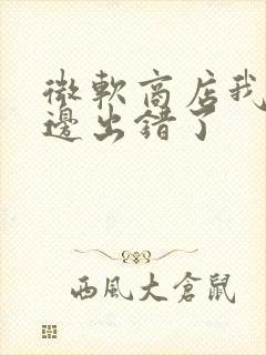 微软商店我们这边出错了