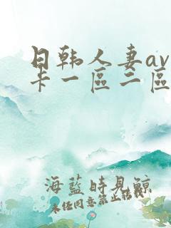 日韩人妻av不卡一区二区三区