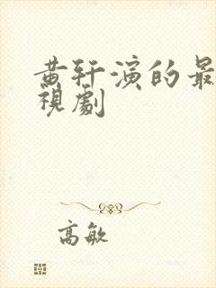 黄轩演的最新电视剧