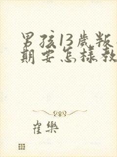 男孩13岁叛逆期要怎样教育或开导呢