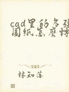 cad里的多张图纸怎么转成pdf