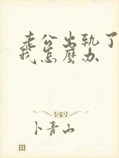 老公出轨了不理我怎么办