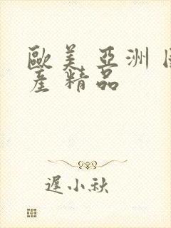 欧美 亚洲 国产 精品