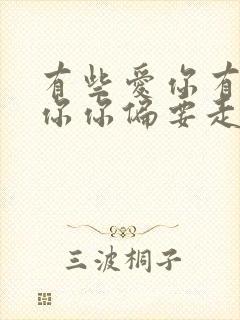 有些爱你有些疼你你偏要走是什么歌