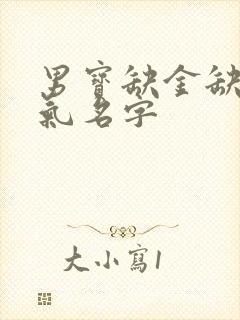 男宝缺金缺土霸气名字