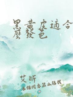 黑黄皮适合染什么发色