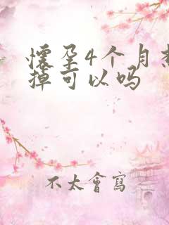 怀孕4个月想打掉可以吗