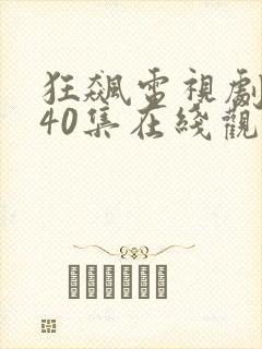 狂飙电视剧1~40集在线观看免费