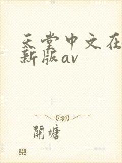 天堂中文在线最新版av