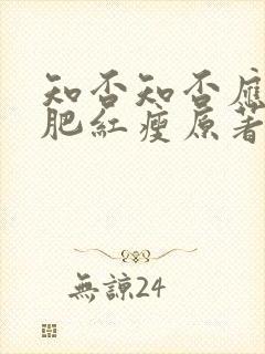 知否知否应是绿肥红瘦原著叫什么