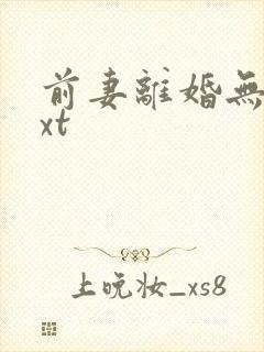 前妻离婚无效txt