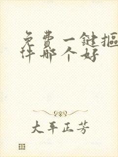 免费一键抠图软件哪个好