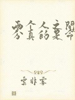 两个人之间的缘分真的是命中注定吗