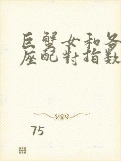 巨蟹女和各个星座配对指数