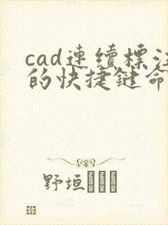 cad连续标注的快捷键命令