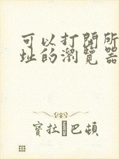 可以打开所有网址的浏览器