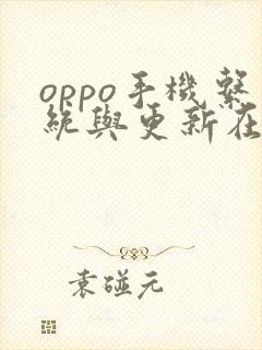 oppo手机系统与更新在哪里