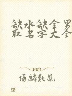 缺水缺金男孩子取名字大全