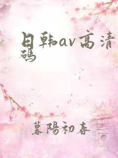 日韩av高清有码