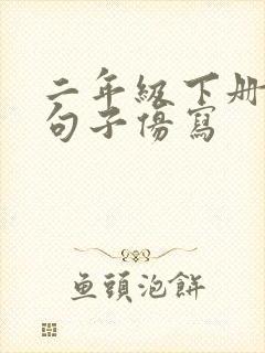 二年级下册语文句子仿写