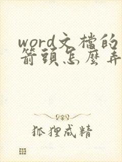 word文档的箭头怎么弄的