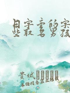 日字旁的字有哪些取名男孩