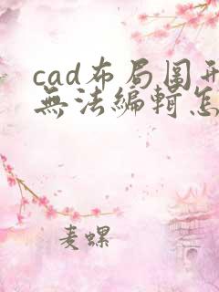 cad布局图形无法编辑怎么弄