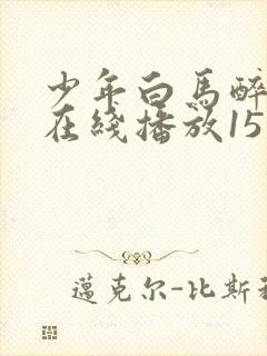 少年白马醉春风在线播放15集