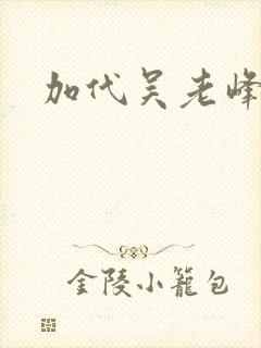 加代吴老峰结局