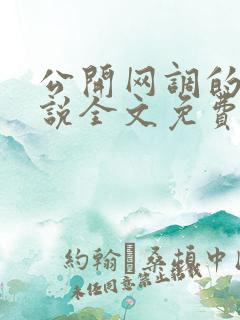 公开网调的我小说全文免费阅读