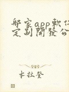 哪家app软件定制开发公司好