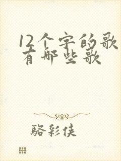 12个字的歌名有哪些歌