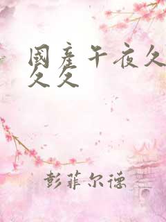 国产午夜久久久久久