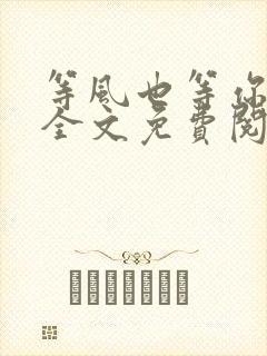 等风也等你小说全文免费阅读