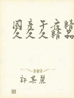 国产午夜精品久久久久精品国产高清