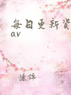 每日更新资源站av