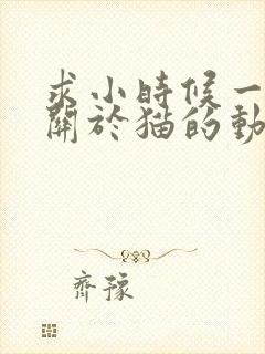 求小时候一部有关于猫的动画