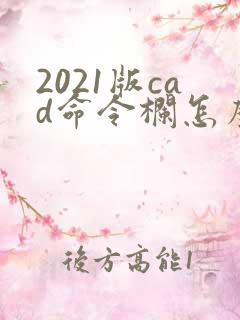 2021版cad命令栏怎么调出来
