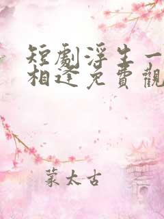 短剧浮生一别又相逢免费观看